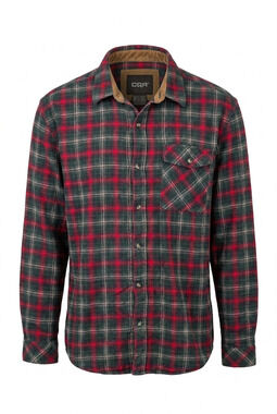 CQR Red/Cream/Black Plaid Flannel 2XL Shirt